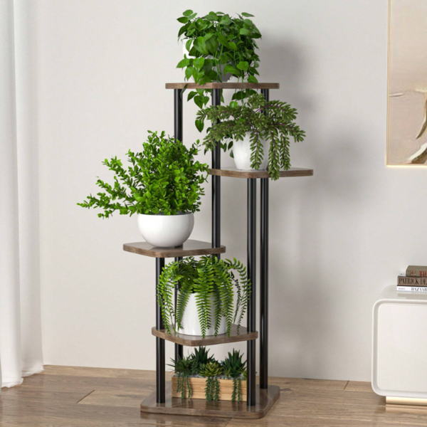 KWIETNIK NA KWIATY STOJAK METALOWY STOJĄCY LOFT ROŚLINY REGAŁ 106 CM KWIETNIK1