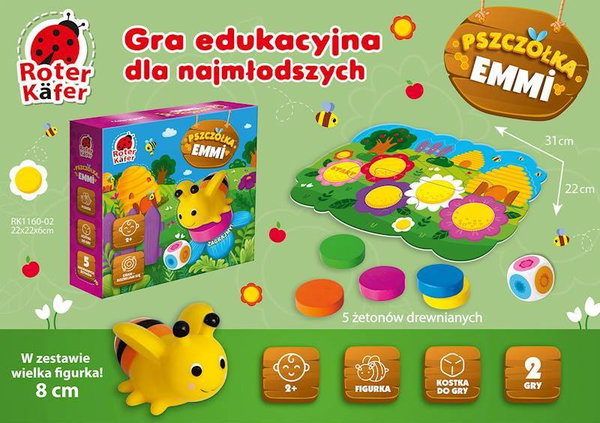 Gra edukacyjna dla Najmłodszych Pszczółka Emmi Roter Kafer RK1160-02