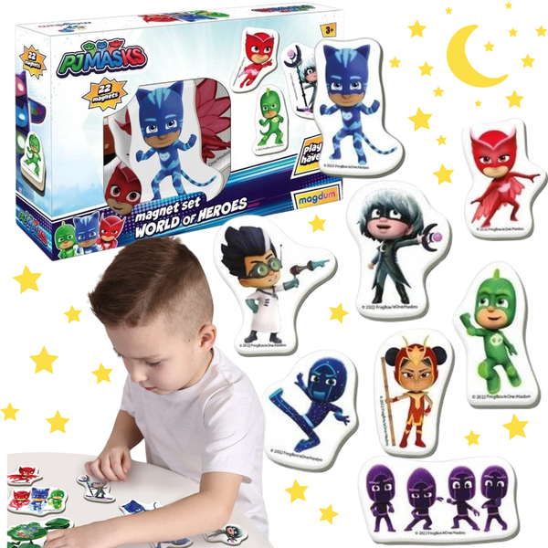 Zestaw magnesów PJ Masks Świat bohaterów ME5031-31