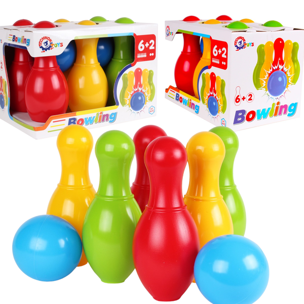 Zestaw Plastikowe kręgle dla dzieci dwie kule TechnoK 4692
