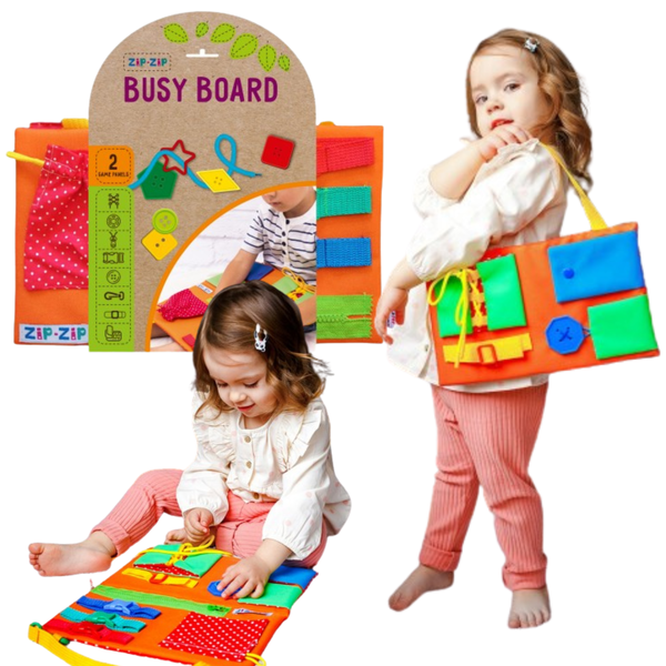 GRA EDUKACYJNA BUSY BOARD 2 TABLICA MANIPULACYJNA TORBA ROTER KAFER RZ1001-02