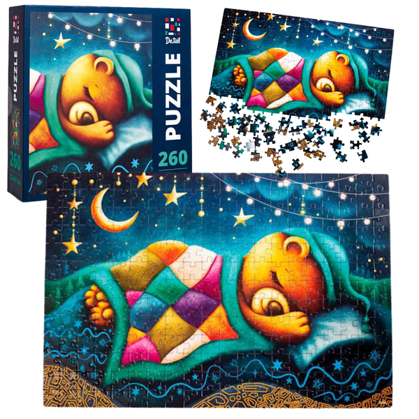 Puzzle edukacyjne Śpiący miś 260 el. dla dzieci DT200-01