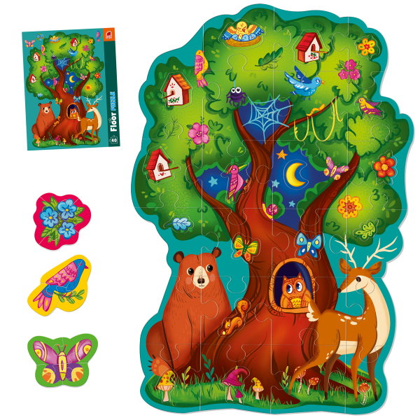 Puzzle Podłogowe Zwierzęta Leśne Roter Kafer Dla Dzieci RK7010-04