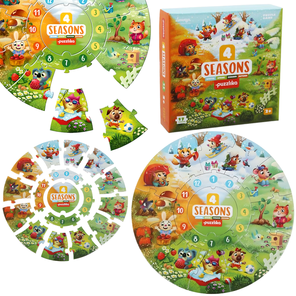 Edukacyjne Puzzle 4 pory roku CUBIKA zabawka 15238