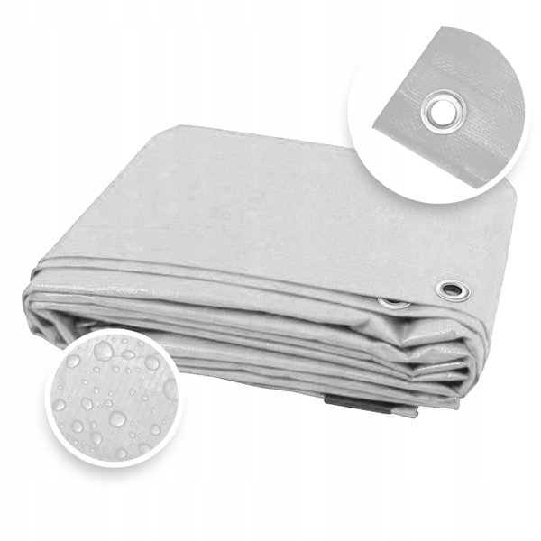 Plandeka Mocna 140g 4m x 5m Biała Premium GF Line