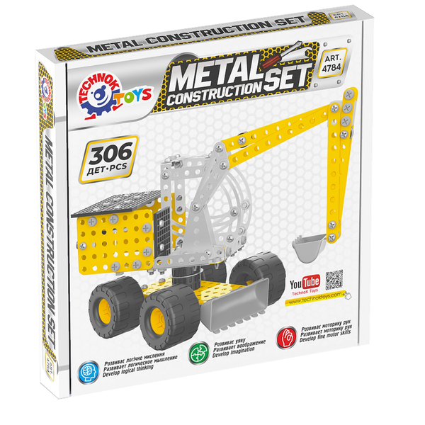 Klocki Konstrukcyjne Metalowe 306 el. Koparka Technok 4784