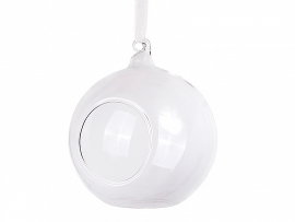bombka /kula szklana 10cm ze wstażką 4szt. - KS10