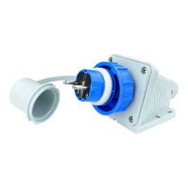 Wtyczka naścienna 16A 2P+Z 230V IP68 hermetyczna Schuko 8307