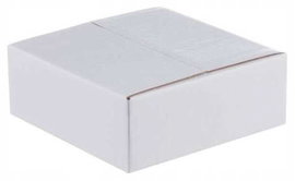 Karton klapowy 450x350x80mm BIAŁY-BRĄZOWY 365g - 20 szt.