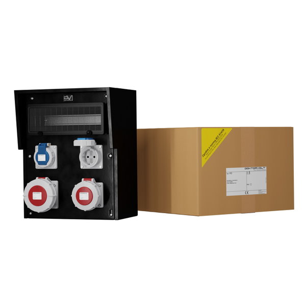 Rozdzielnica budowlana gumowa HD IP67 32A/5P 16A/5P 2x230V gniazda Mennekes