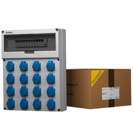 Rozdzielnica budowlana GR-S/FI 16x230V gniazda Schuko Mennekes Doktorvolt 9078