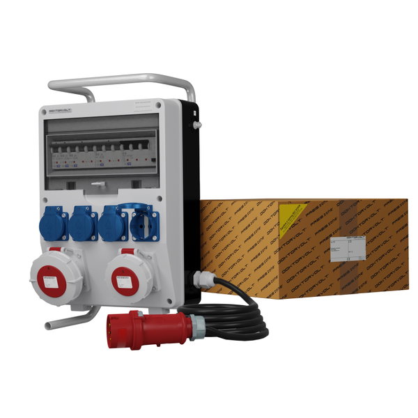 Rozdzielnica budowlana na stojaku z kablem TD-S/FI SKHU 32A 16A IP67 4x230V