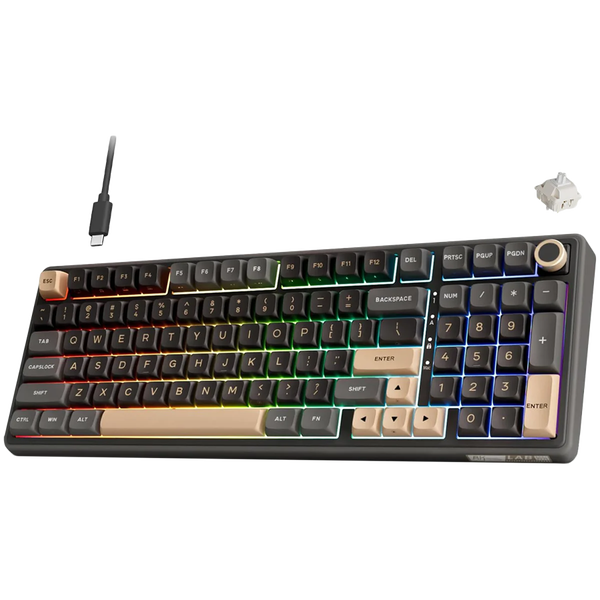 ROYAL KLUDGE RK R98Pro Phantom Gaming Keyboard Beige switch