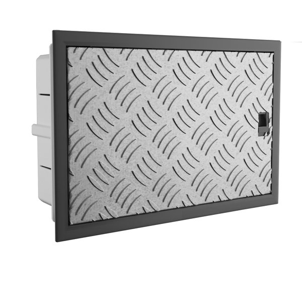 Rozdzielnica podtynkowa IP65 12 modułowa Ryflowane stalowe drzwi 990.12.W M-L