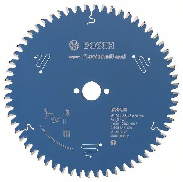 TARCZA PILARSKA EXPERT FOR LAMINATED PANEL 190 20 2.2 60T - B 2608644129