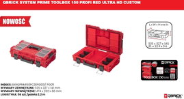 SKRZYNKA NARZĘDZIOWA QBRICK SYSTEM PRIME TOOLBOX 150 PROFI - SKRZ N6724