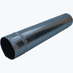 RURA PIECOWA CZARNA 1MB Z BLACHY 1MM 100MM - RCP 100
