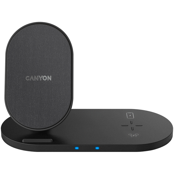 CANYON Ładowarka bezprzewodowa WS-202 10W 2w1 Czarna