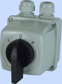 ŁĄCZNIK KRZYWKOWY L-0-P 3P 16A IP44 ŁUK E16-43 W OBUDOWIE - E261CY-ED020