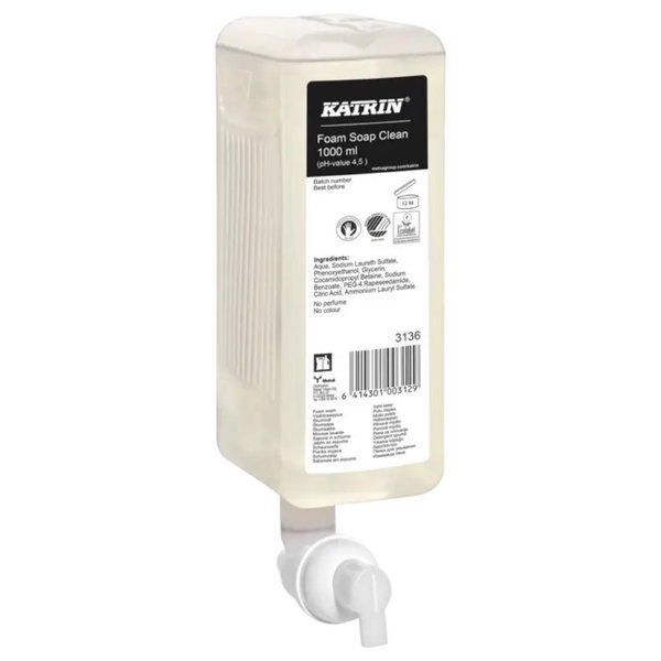 Katrin Clean mydło w piance 1000 ml łagodne dla skóry
