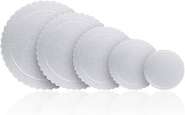 Podkładka Papierowa pod Tort Ciasto Srebrna 5 Szt