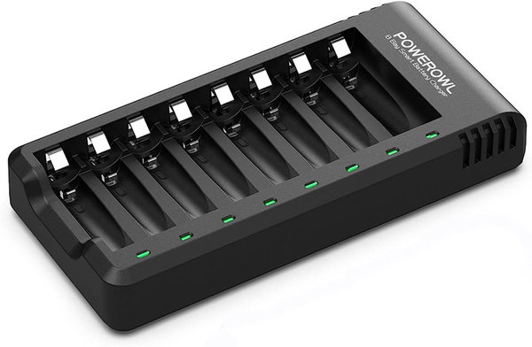 Ładowarka POWEROWL USB na 8 akumulatorów AA AAA
