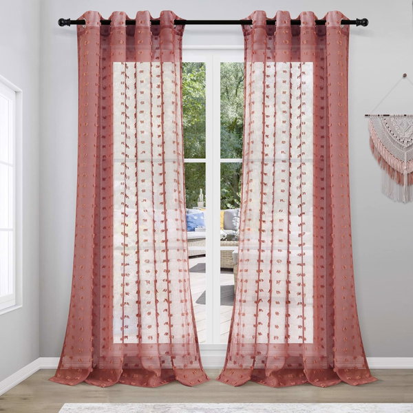 Zasłony na Przelotkach Terakota 260x140cm 2szt