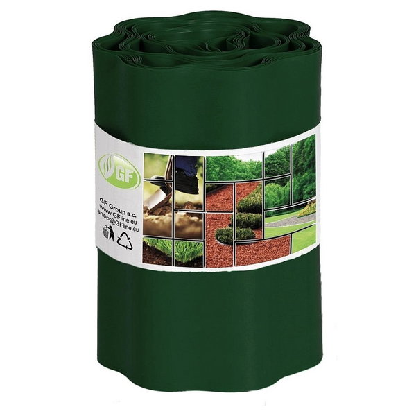 Obrzeże Trawnikowe Faliste 25cm x 9m Ciemnozielone GF
