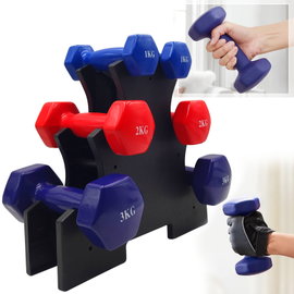 ZESTAW HANTLI 6SZT 1-2-3KG
