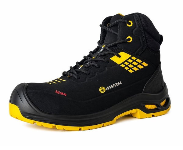 Trzewik rob. 4WRK POLLUX S3S ESD black-yellow 47