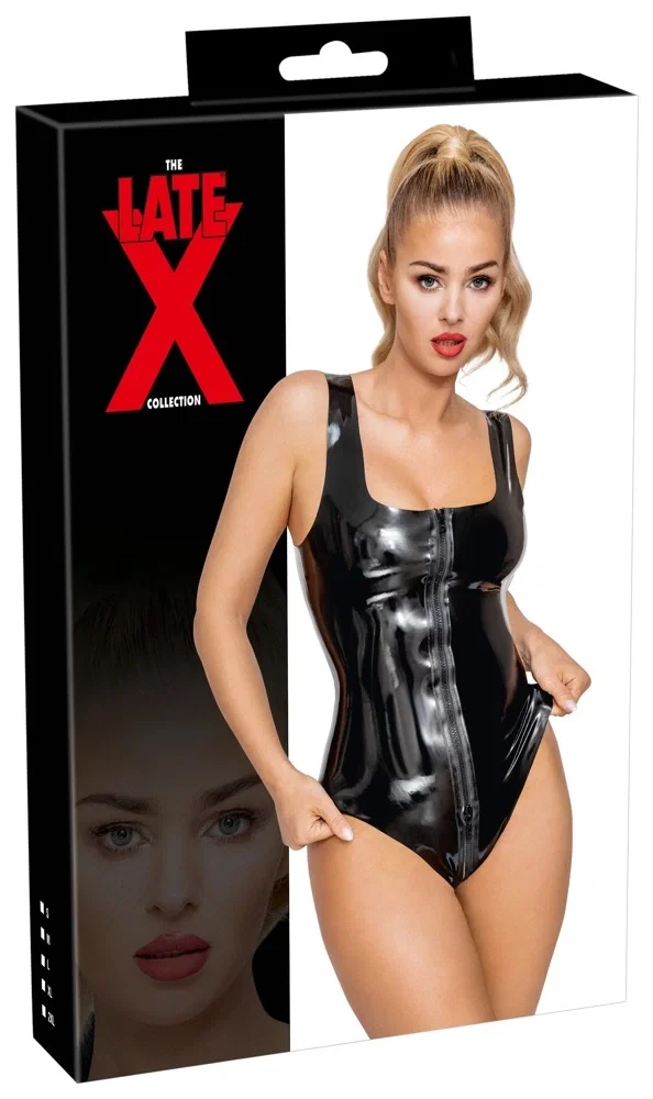 LateX Body Czarny XL z Zamkiem Dwukierunkowym, Lateks 0,35 mm