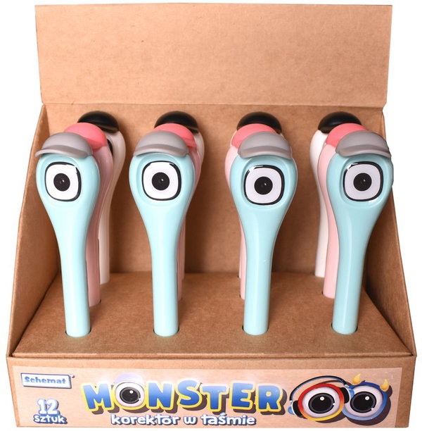 korektor 12szt w taśmie MONSTER czapka