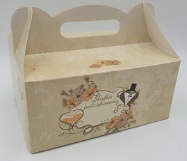 pudełko kartonowe 30szt na ciasto 19x14x9cm ŚLUB