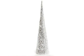 choinka metalowa ażurowa srebrna 60cm ART16508