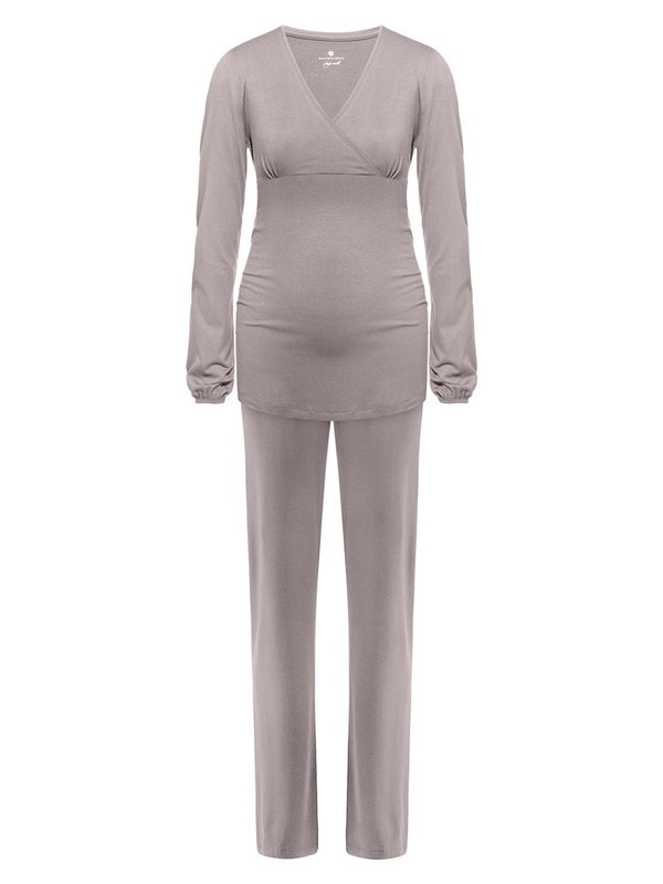 Damska piżama ciążowa szara Bellybutton Maternity