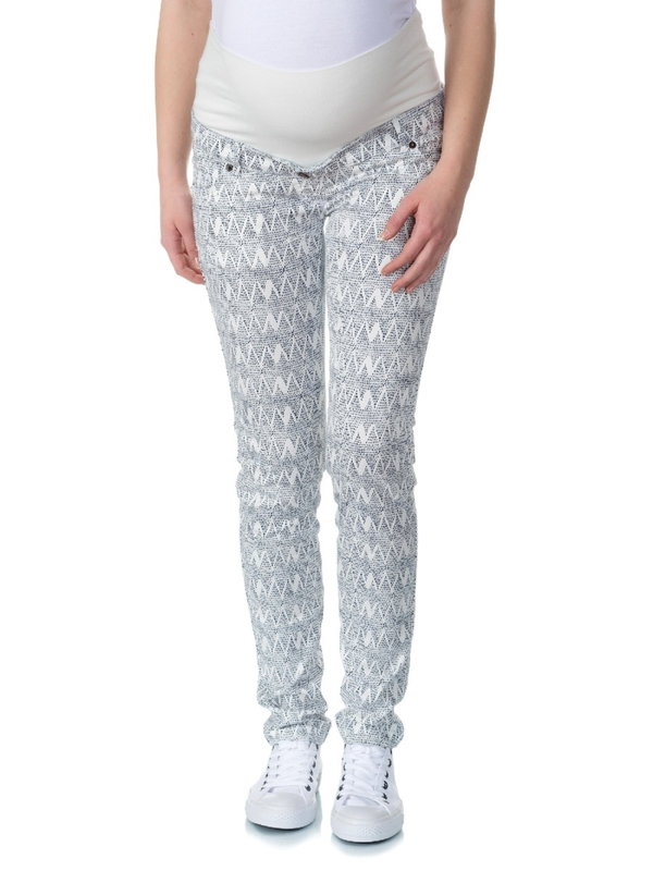 Damskie spodnie ciążowe slim białe Bellybutton Maternity