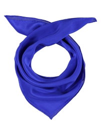 Damska bandana jedwabna gładka niebieska Passigatti