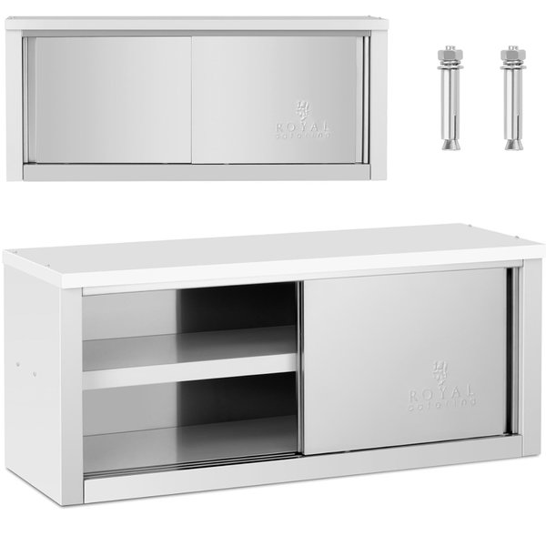 Szafa ścienna gastronomiczna z drzwiami przesuwanymi STAL 130 kg 120 x 40 x 50