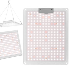Lampa do uprawy wzrostu roślin pełne spektrum 30 x 24 cm 234 LED 110 W srebrna