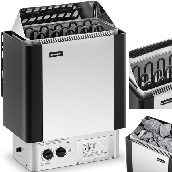 Piec do sauny elektryczny z wbudowanym sterowaniem 8-12 m3 do 110C 400 V 8 kW
