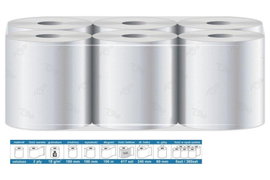 RĘCZNIK PAPIEROWY MAXI, 100% CELULOZA, 100M/19CM OP. 6SZT - BHP HIC 8154
