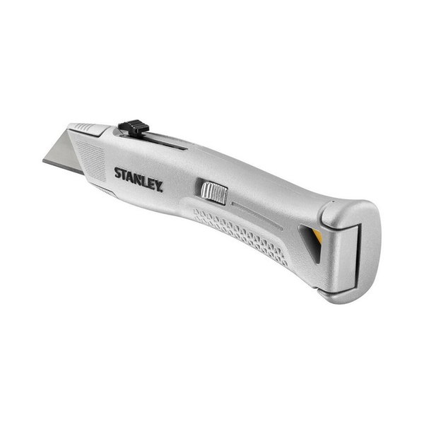 NÓŻ HEAVY DUTY OSTRZE TRAPEZ CHOWANE METALOWY SREBRNY - S/10-505-0