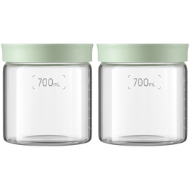 BUYDEEM Szklane słoiki 700ml z nakrętką w kolorze Cozy Greenish, model CS1014