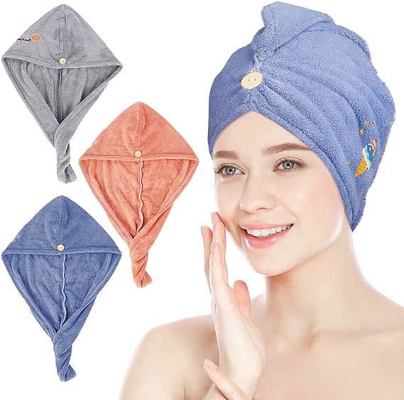 Ręcznik na Głowę Turban z Mikrofibry do Włosów x3