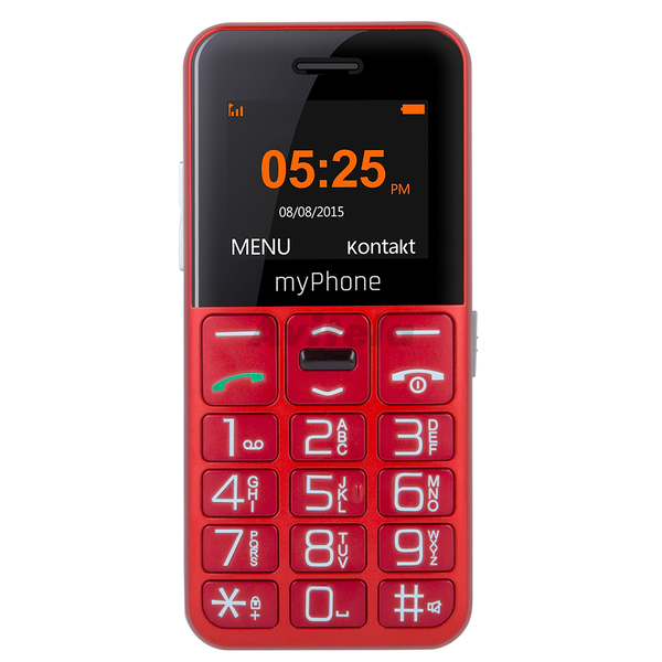 myPhone - Halo Easy - Red - 1.77 " - TFT - 24 MB - 32 MB - Single SIM