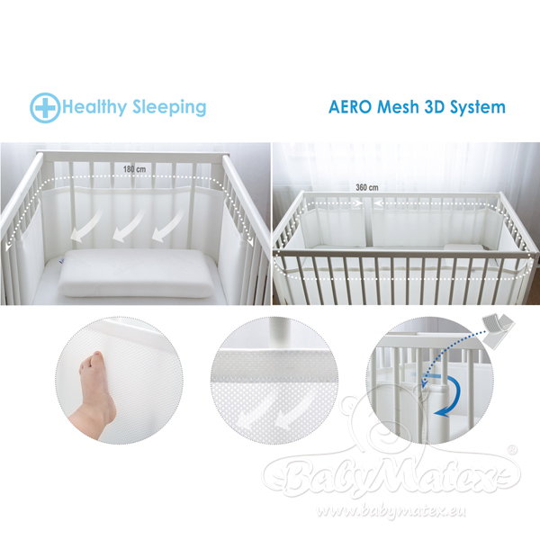 MATEX Ochraniacz do łóżeczka BUMP AIR 180x30 TB0238 01