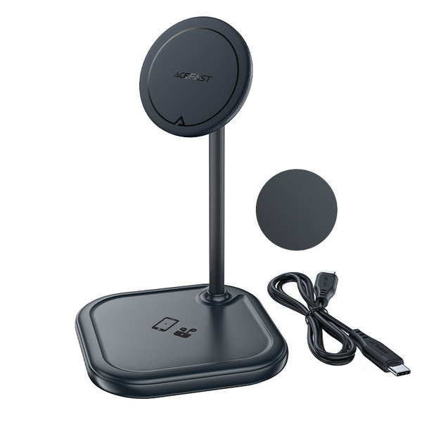 2w1 Ładowarka bezprzewodowa Qi 15W i stojak podstawka do iPhone i Apple AirPods