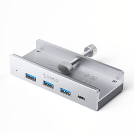 Hub MH4PC montowany na zacisk USB-C / USB-A USB-C - srebrny