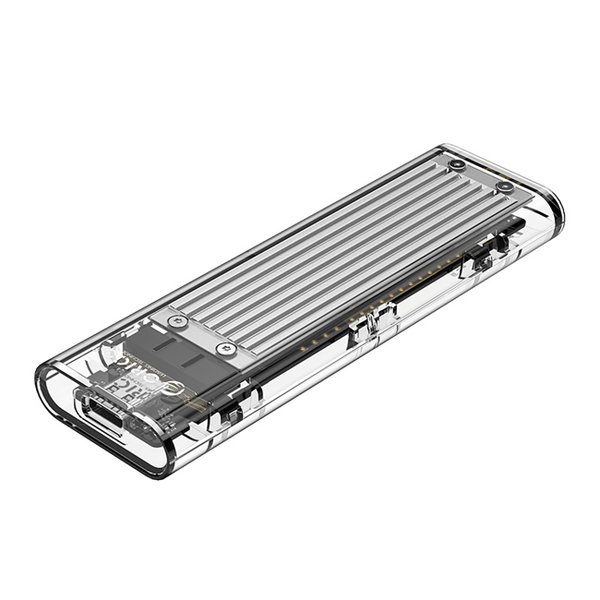 Kieszeń obudowa na dysk TCM2-C3 M.2 NVME na USB-C 10Gb/s - szaro-przezroczysta