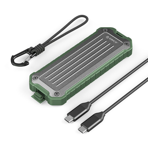 Wzmocniona kieszeń dyskowa taktyczna OTPX-G2 M.2 NVMe / SATA SSD USB-C